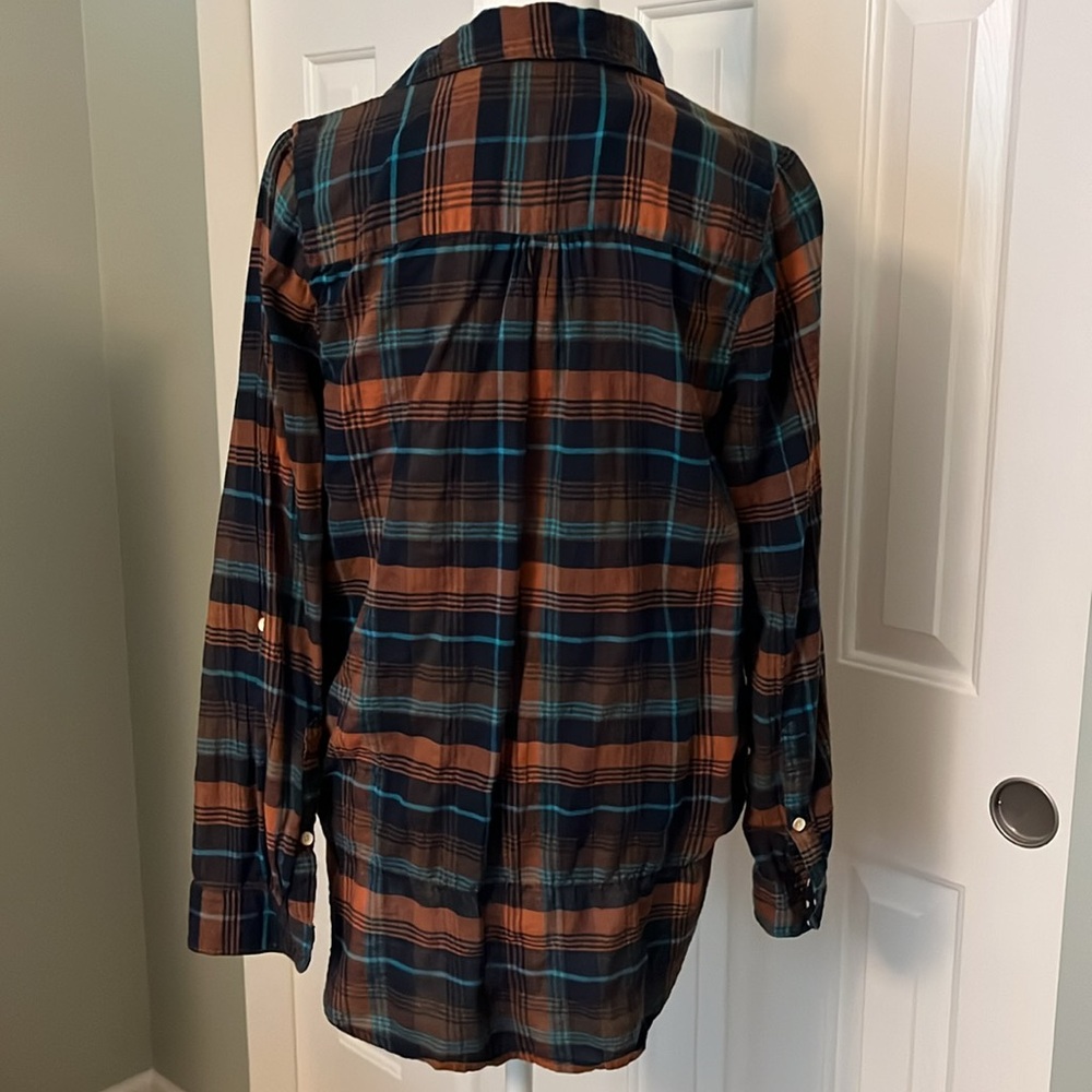 Anthropologie Isabella Sinclair Crossover Flannel Button down - Picture 5 of 9